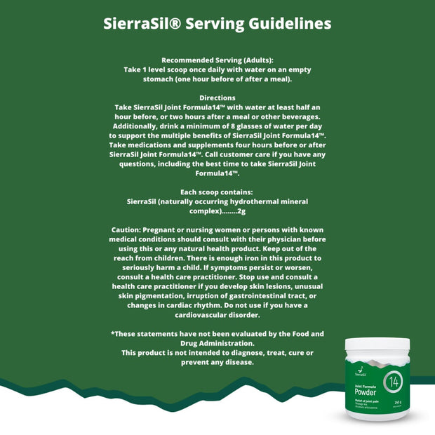 SierraSil Joint Formula14 - Joint Powder - SierraSil Health Inc.